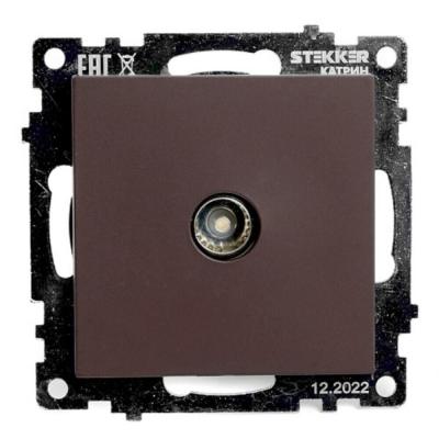 ТВ-розетка Stekker Катрин шоколад 49024