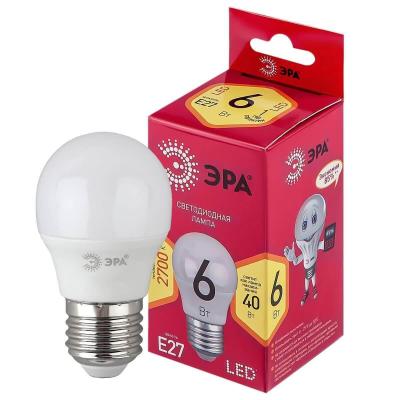 Лампа светодиодная ЭРА LED P45-6W-827-E27 R