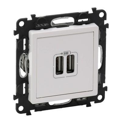 Розетка USB двойная Legrand Valena Life 240V/5V 1500mA белая 753412