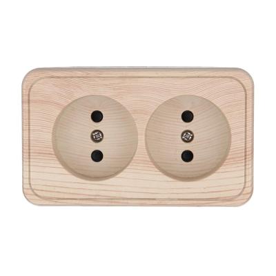 Розетка двойная открытой установки без заземляющих контактов с защитными шторками LK Studio Standard 813625