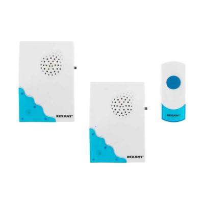 Беспроводной дверной звонок с двумя вызывными панелями 32 мелодии REXANT 73-0050
