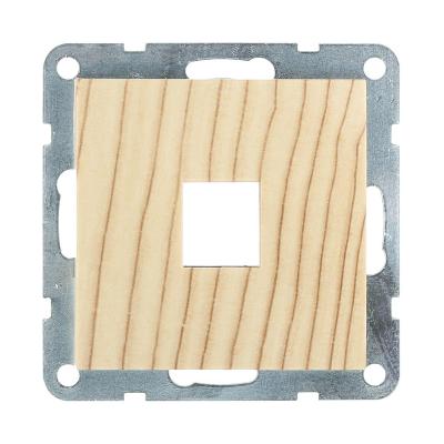 Накладка с суппортом розетки компьютерной и телефонной на 1 вход БЕЗ разъема LK Studio LK60 866125-0