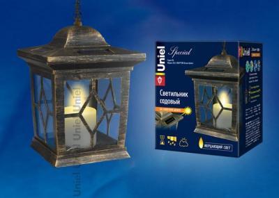 Подвесной светильник на солнечных батареях (10227) Uniel USL-S-180/PT220 Bronze lantern