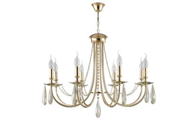 Подвесная люстра Crystal Lux VICTORIA VICTORIA SP8 GOLD/AMBER