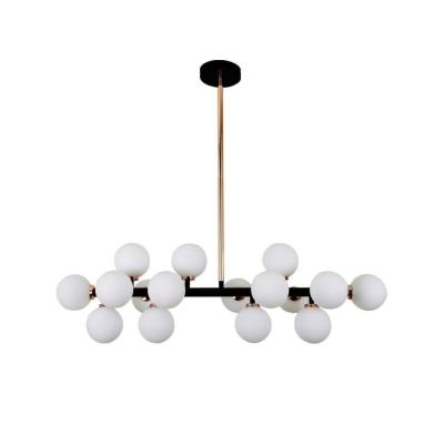 Люстра потолочная на штанге Lumina Deco Marsiada LDP 6033-16 BK+MD Люстра потолочная на штанге Lumina Deco Marsiada LDP 6033-16 BK+MD