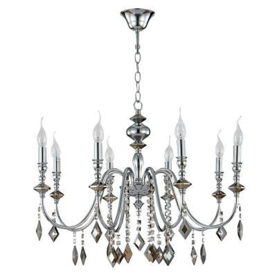 Подвесная люстра Crystal Lux MERCEDES SP8 CHROME/SMOKE