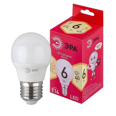Лампа светодиодная ЭРА LED P45-6W-827-E14 R